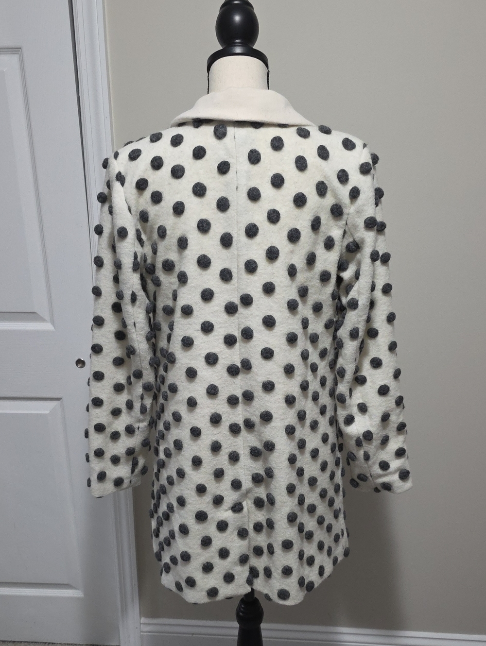 Modcloth Salient 3D Polks Dot Wool Blend Coat Jacket Medium - Picture 10 of 11